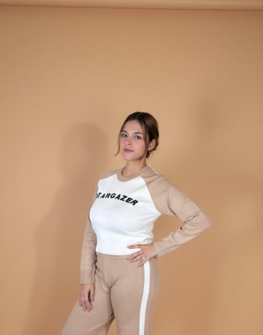 CONJUNTO TEJIDO UNITALLA BEIGE AC1151