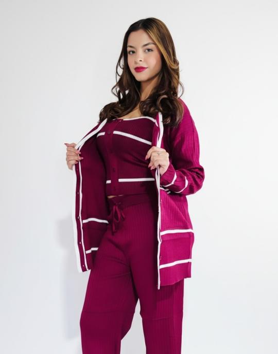 SET DE TRES PIEZAS TINTO ML88285