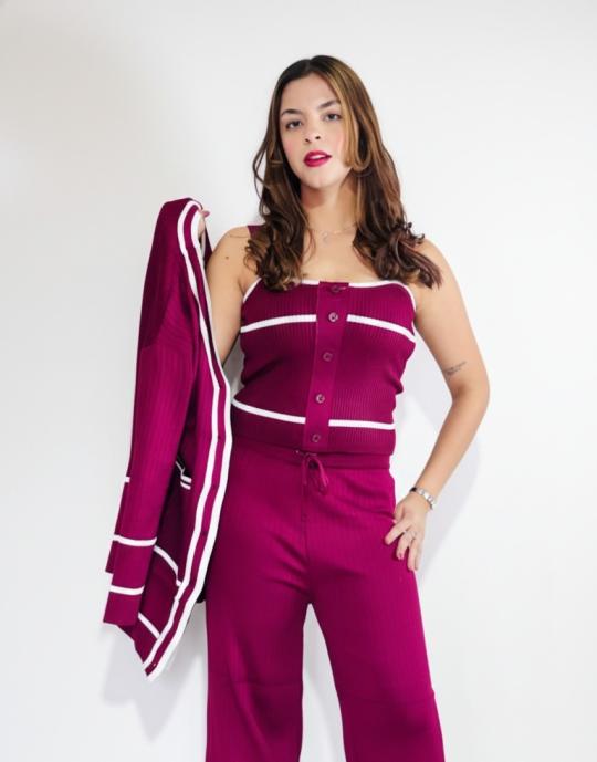 SET DE TRES PIEZAS TINTO ML88285